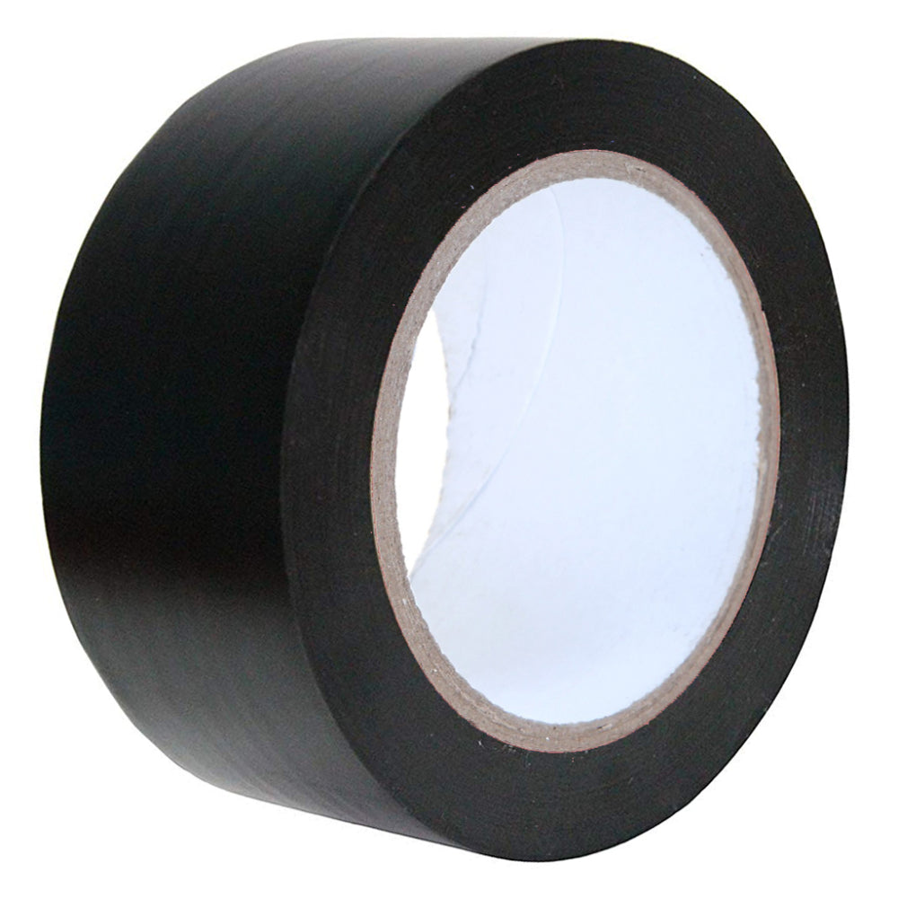 Black PVC Lane Marking Tape LMT 12mm x 33m | 6 Mil