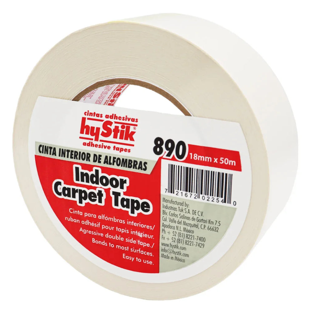 Beige Double-Coated Paper Tape 890 | 24 mm x 33 m | 6.7 Mil | 48/Case