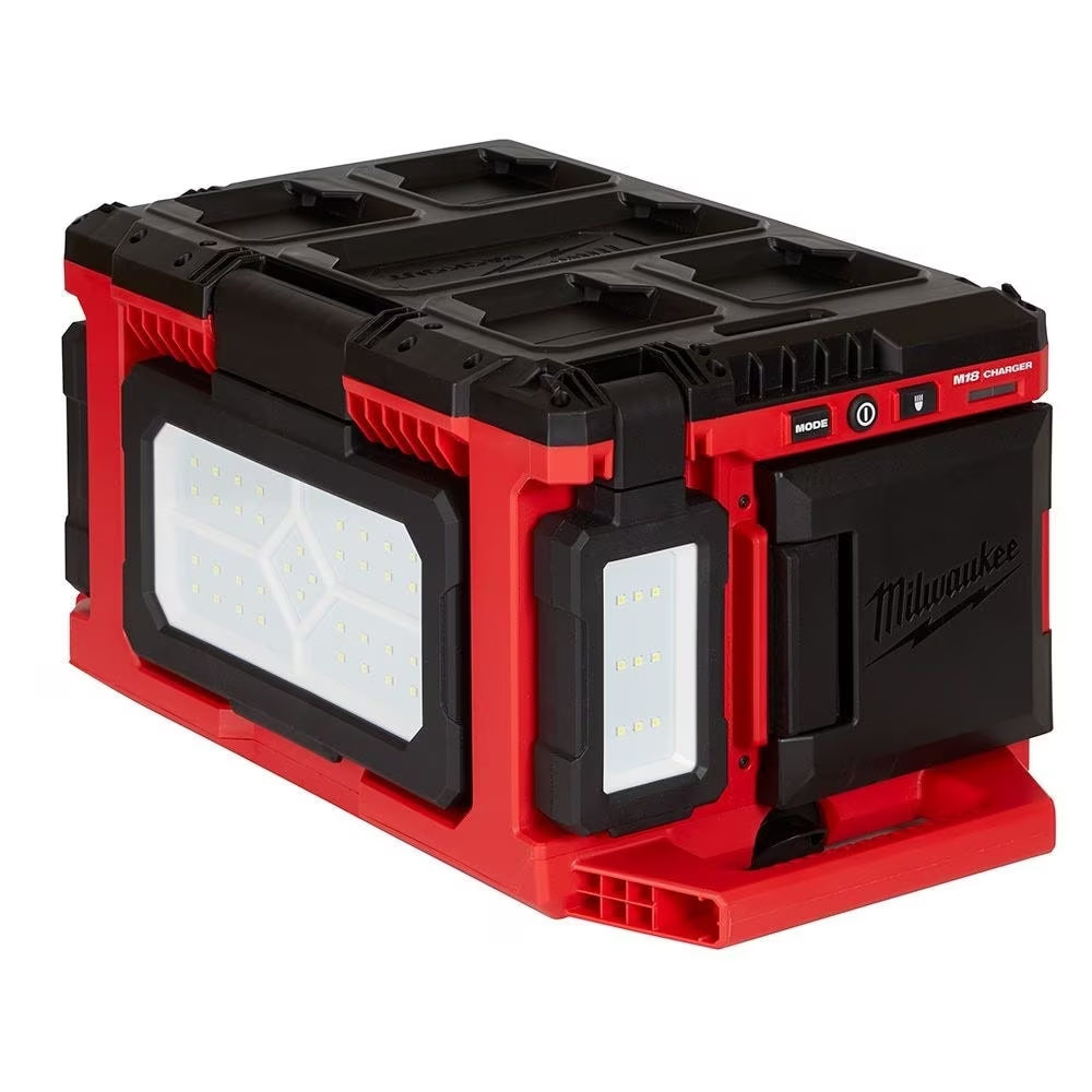 Milwaukee 2357-20 M18 18V Lithium-Ion Cordless PACKOUT 3000 Lumens LED Light with Built-In Charger