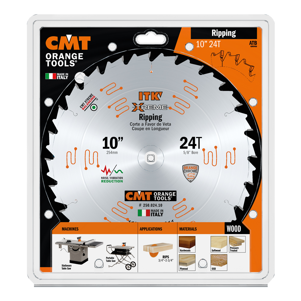 CMT 250.024.10 “ITK” Industrial Thin Kerf Saw Blades