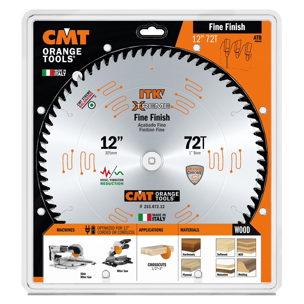 CMT 253.072.12 12" ITK Compound Miter Saw Blade