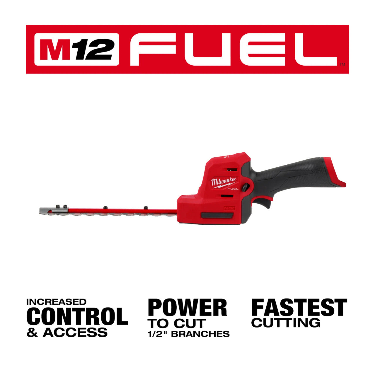 Milwaukee 2533-20 M12 FUEL 12V Lithium-Ion Brushless Cordless 8 inch Hedge Trimmer (Tool-Only)