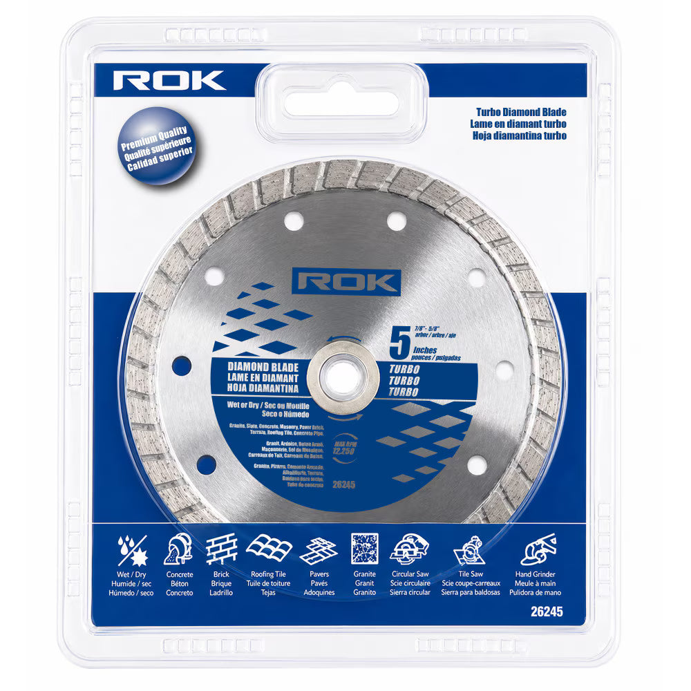 5" Turbo Diamond Blade for Concrete and Masonry Cutting