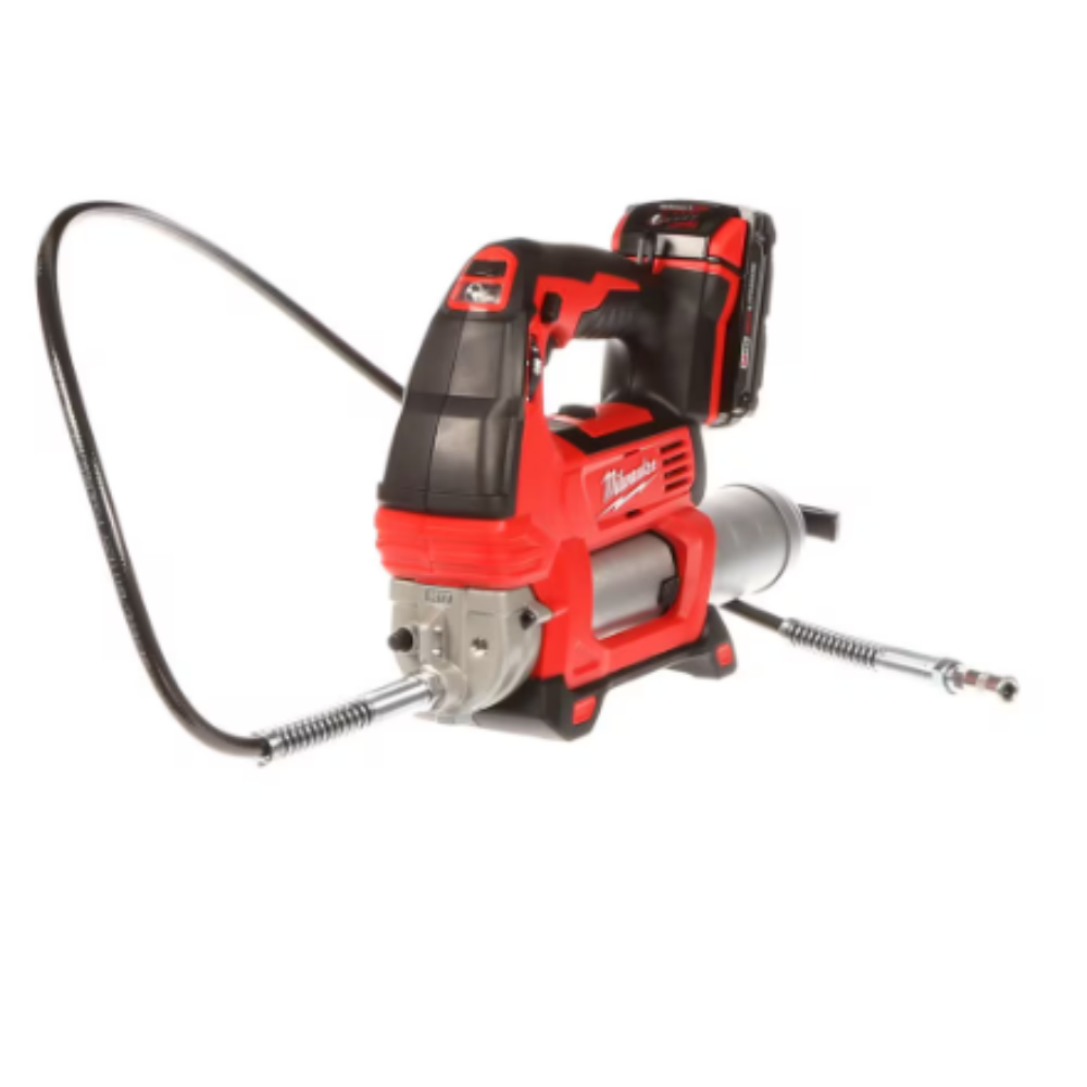 Milwaukee 2646-22CT M18 18-Volt Lithium-Ion Cordless Grease Gun 2-Speed with (2) 1.5Ah Batteries, Charger, Tool Bag