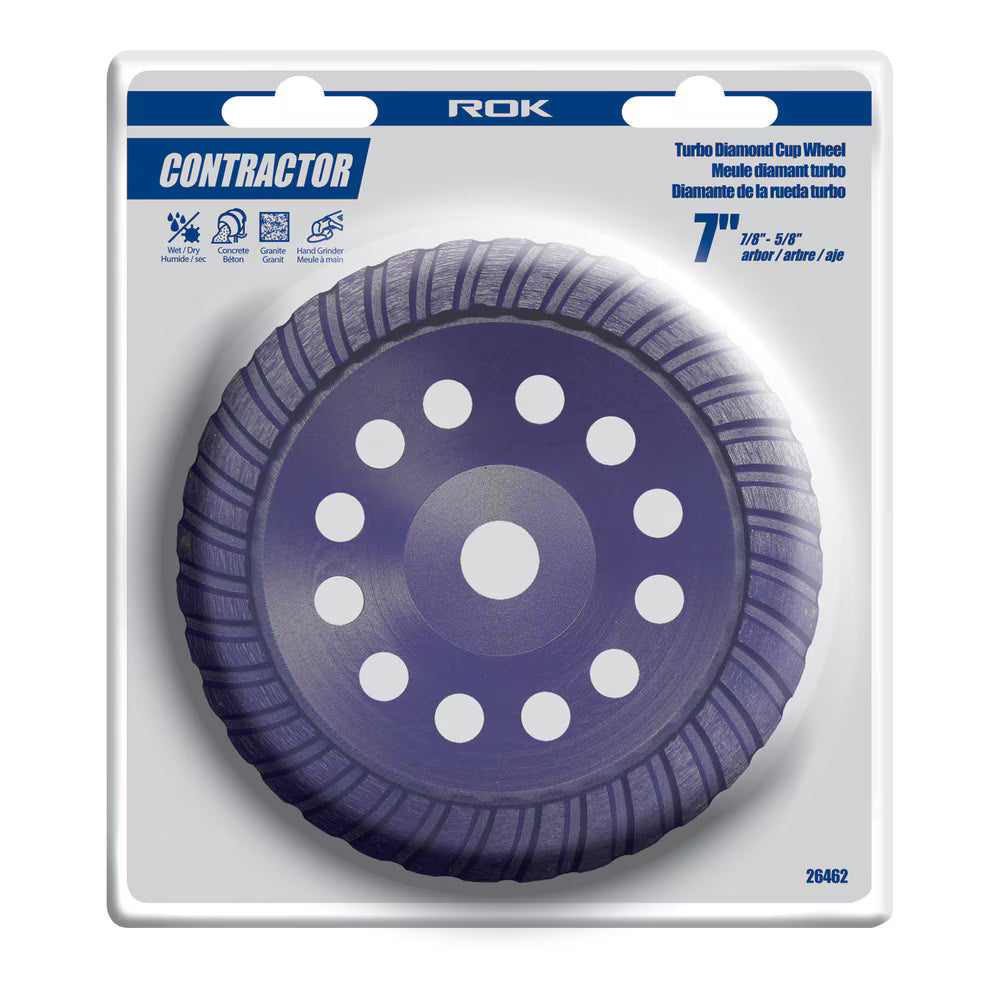 7" Turbo Diamond Cup Wheel for Concrete Grinding