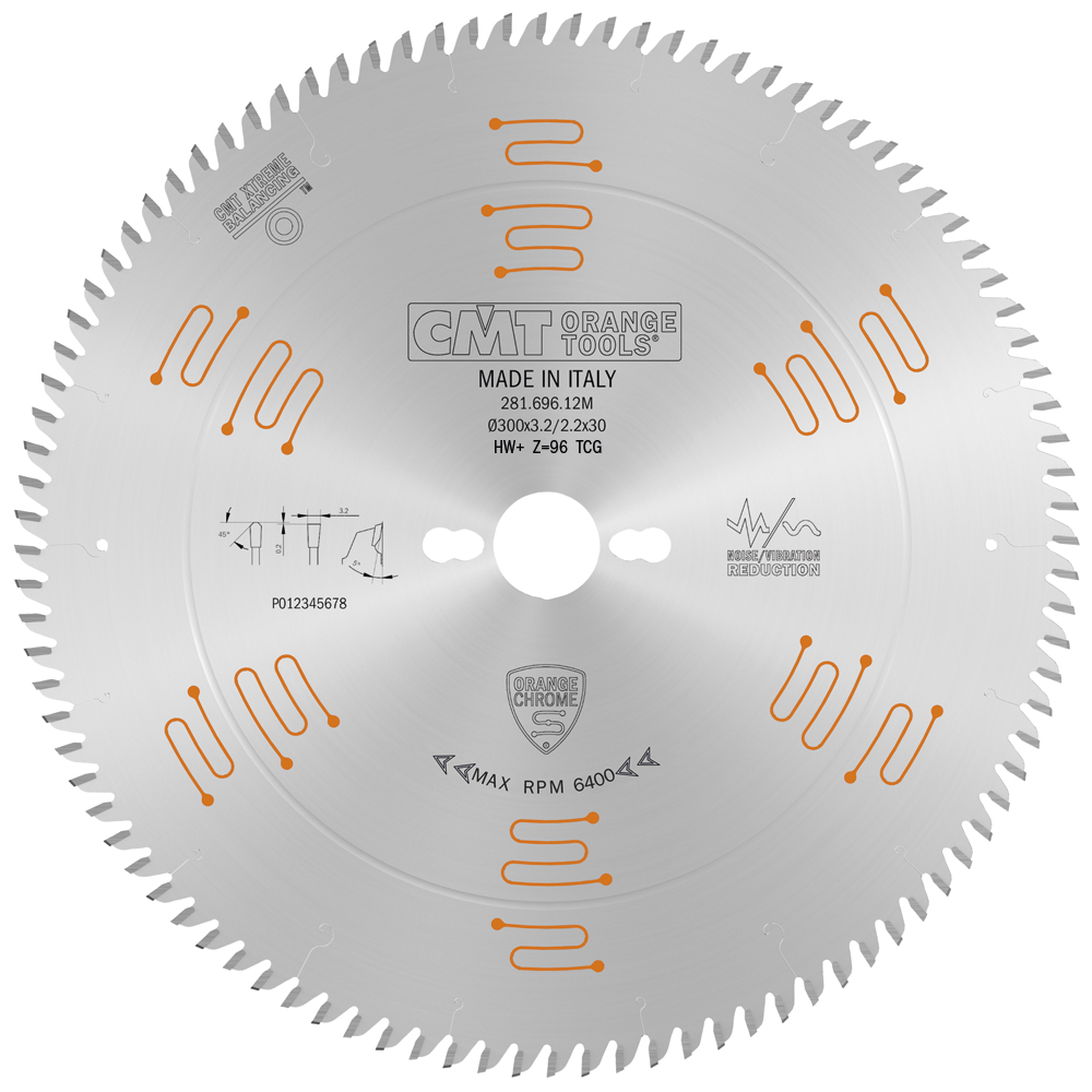 CMT 281.696.12M Low Noise and Circular Saw Blade, 300 x 96 mm