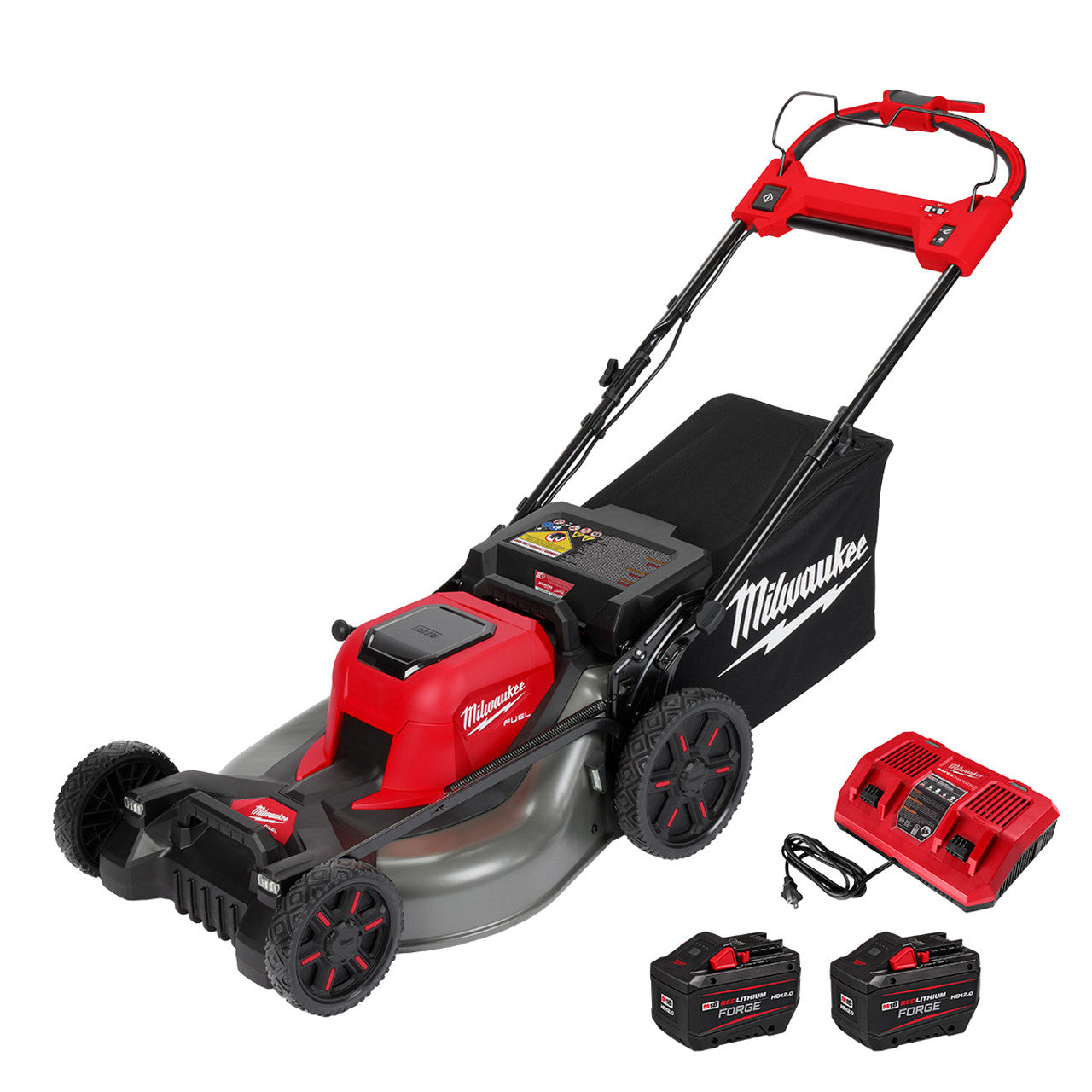 Milwaukee 2823-22HD M18 FUEL 18V Brushless Cordless 21-inch Walk Behind Self-Propelled Lawn Mower W/(2) 12.0 Ah Battery