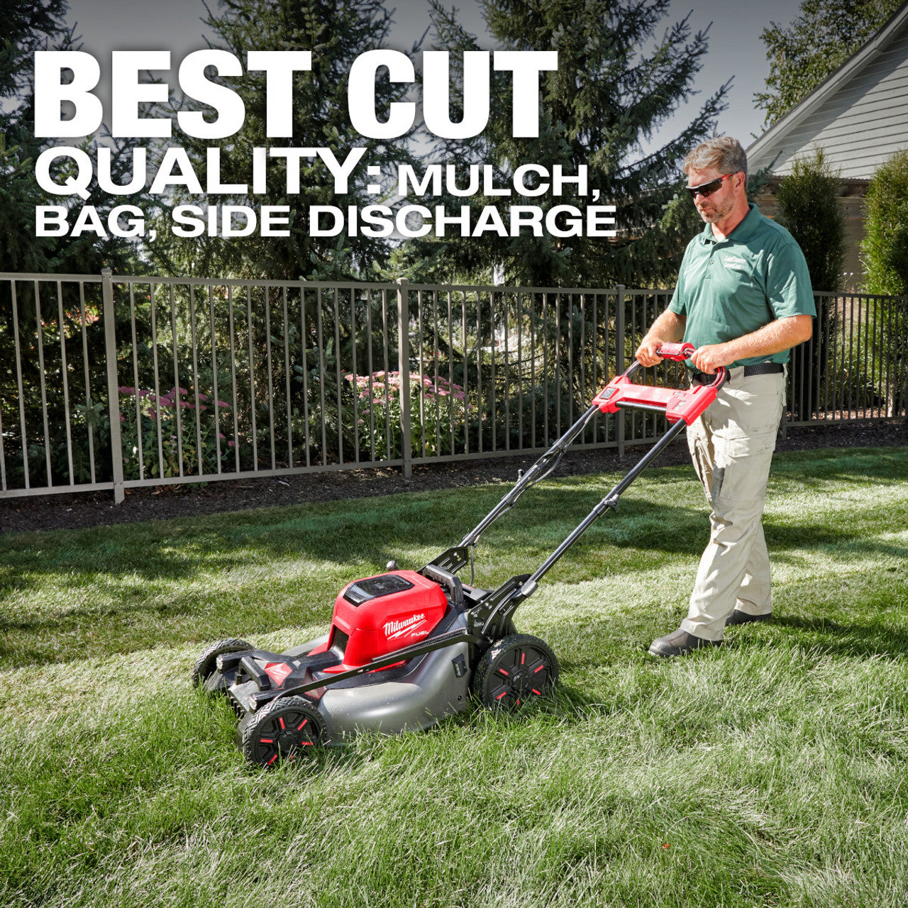 Milwaukee 2823-22HD M18 FUEL 18V Brushless Cordless 21-inch Walk Behind Self-Propelled Lawn Mower W/(2) 12.0 Ah Battery