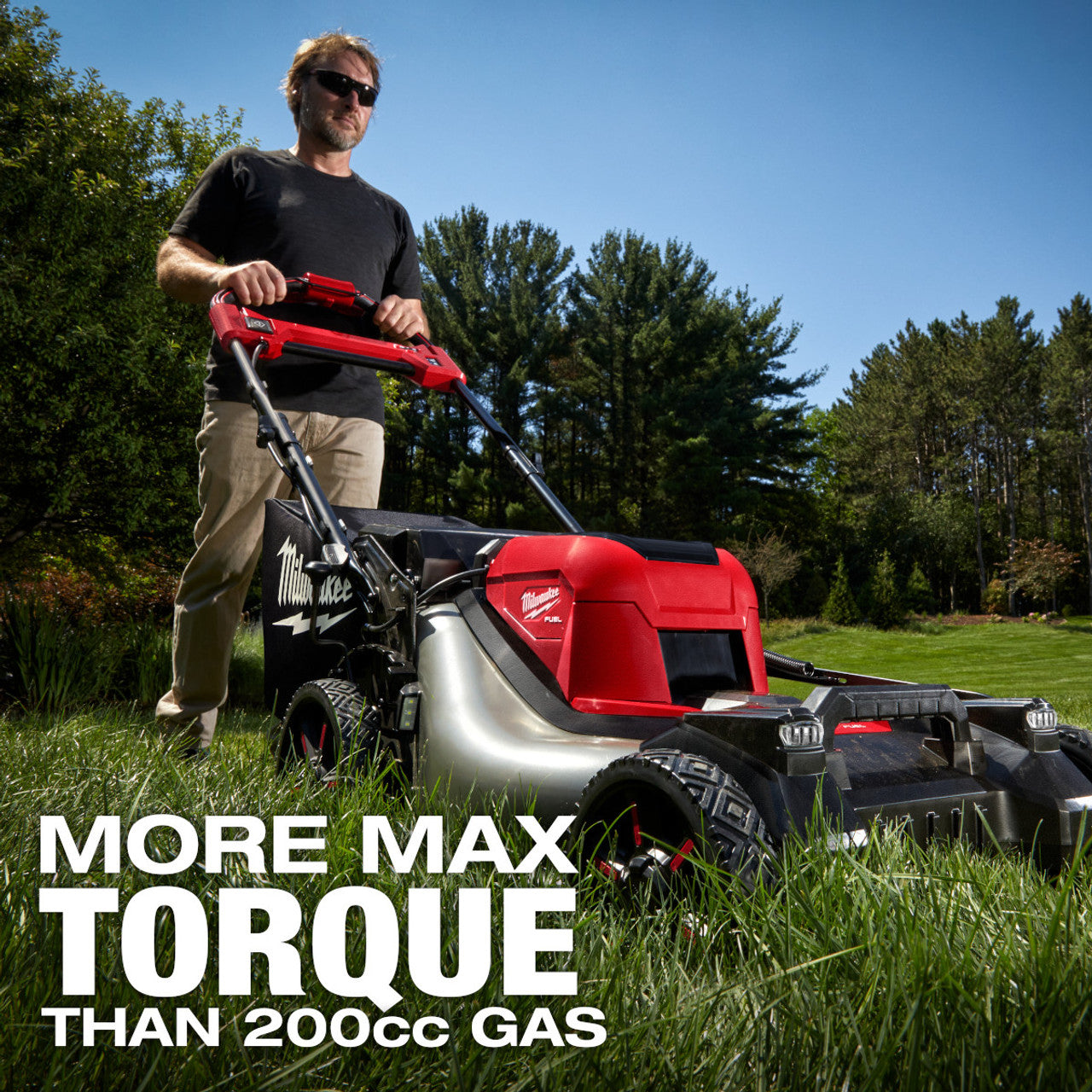 Milwaukee 2823-22HD M18 FUEL 18V Brushless Cordless 21-inch Walk Behind Self-Propelled Lawn Mower W/(2) 12.0 Ah Battery