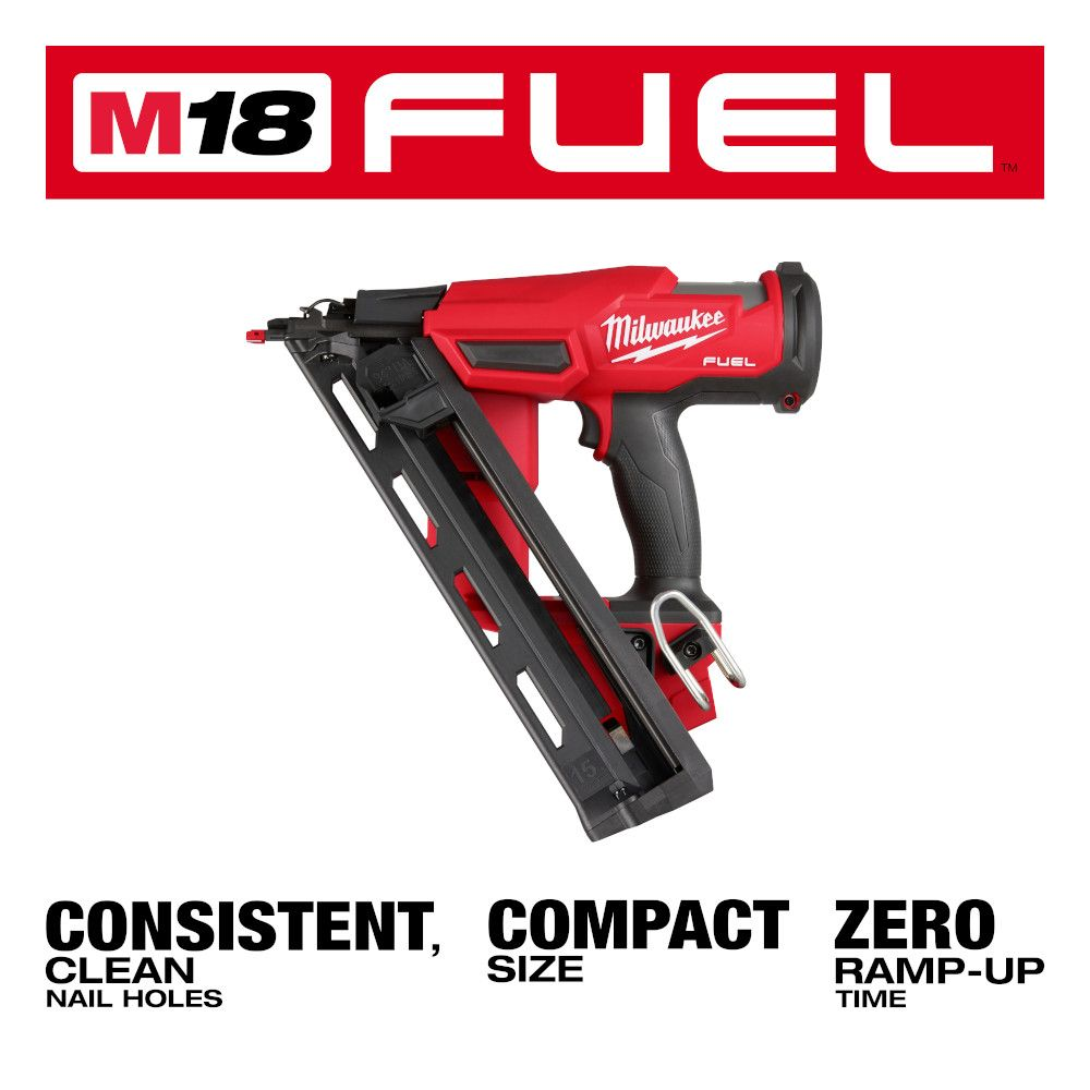 Milwaukee 2839-20 M18 FUEL 18-Volt Lithium-Ion Brushless Cordless Gen II 15-Gauge Angled Finish Nailer (Tool-Only)