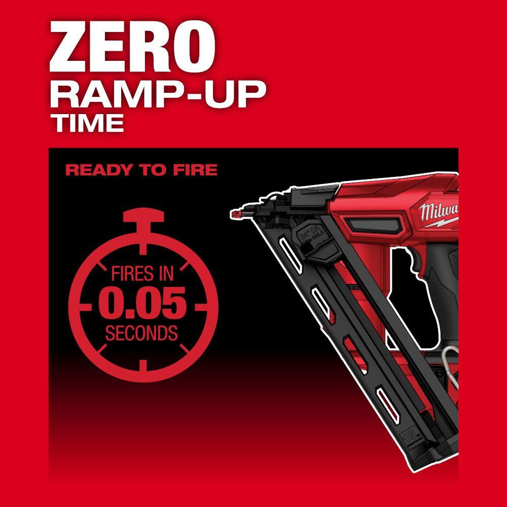 Milwaukee 2839-20 M18 FUEL 18-Volt Lithium-Ion Brushless Cordless Gen II 15-Gauge Angled Finish Nailer (Tool-Only)