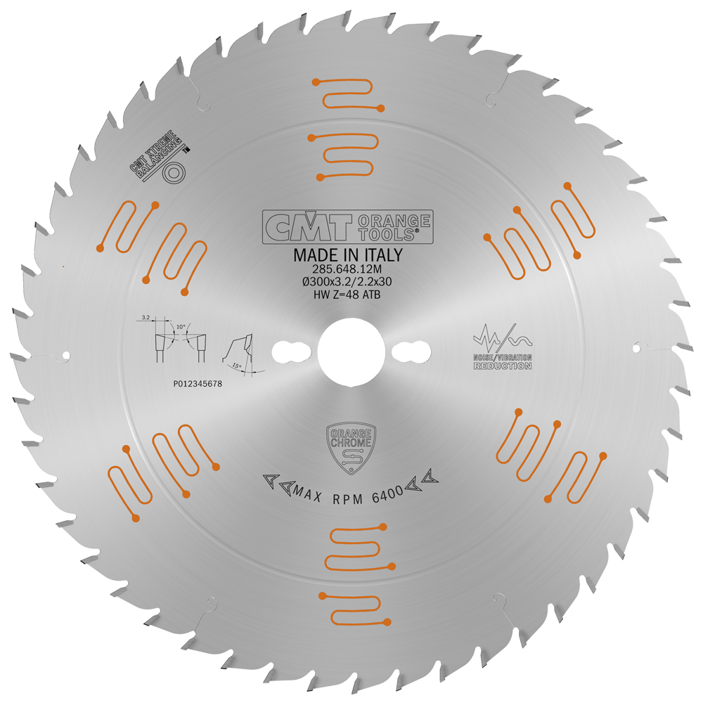 CMT 285.648.12M Industrial Panel Saw Blades for Solid Wood