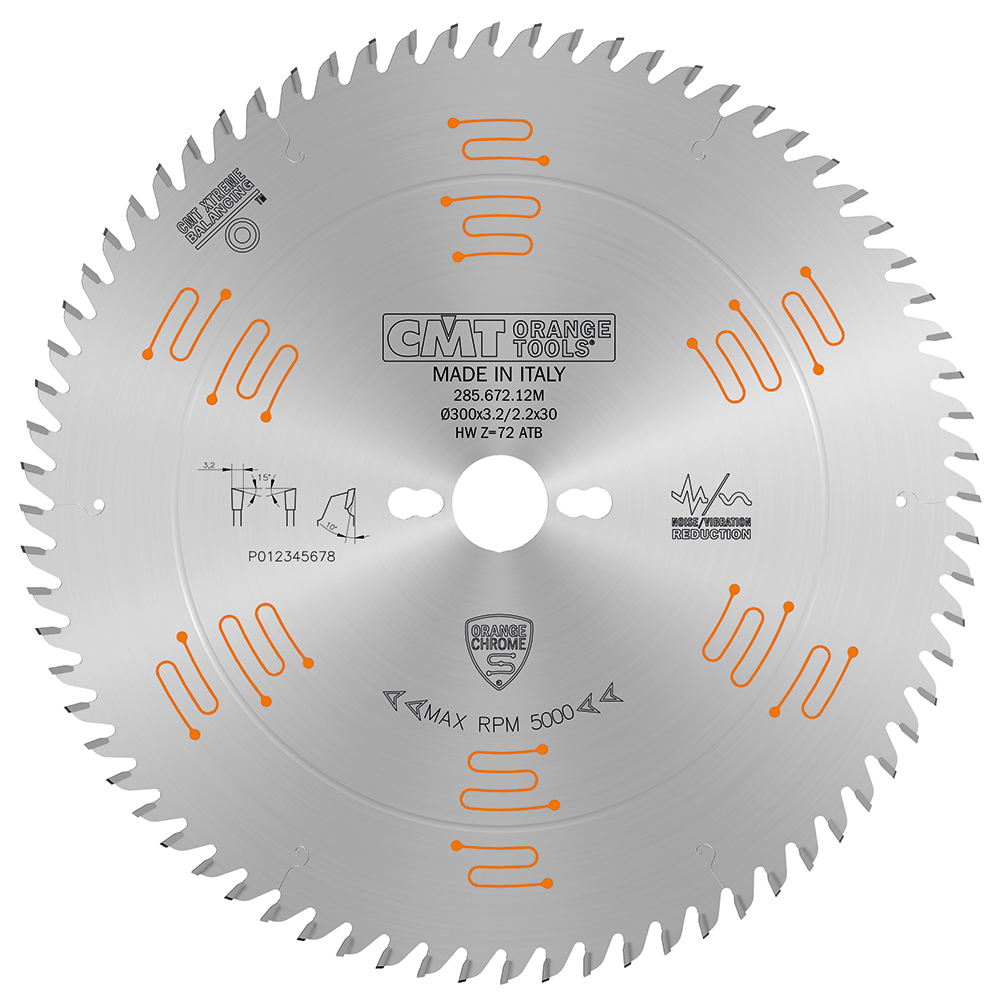 CMT 285.672.12M Industrial Panel Saw Blades for Solid Wood