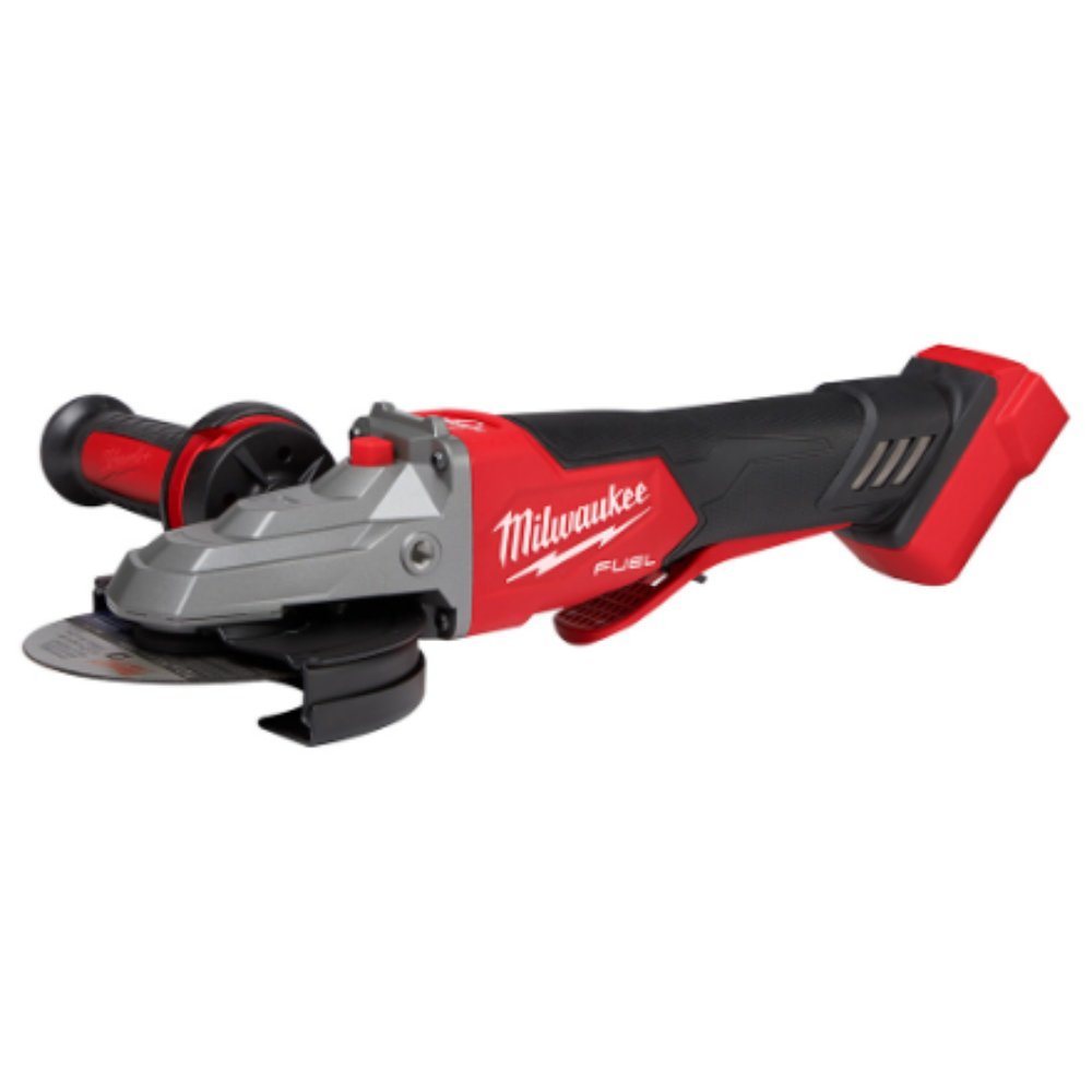 Milwaukee 2886-20 M18 FUEL 18-Volt Brushless 5 inch Flathead Braking Grinder with Paddle Switch No-Lock (Tool-Only)