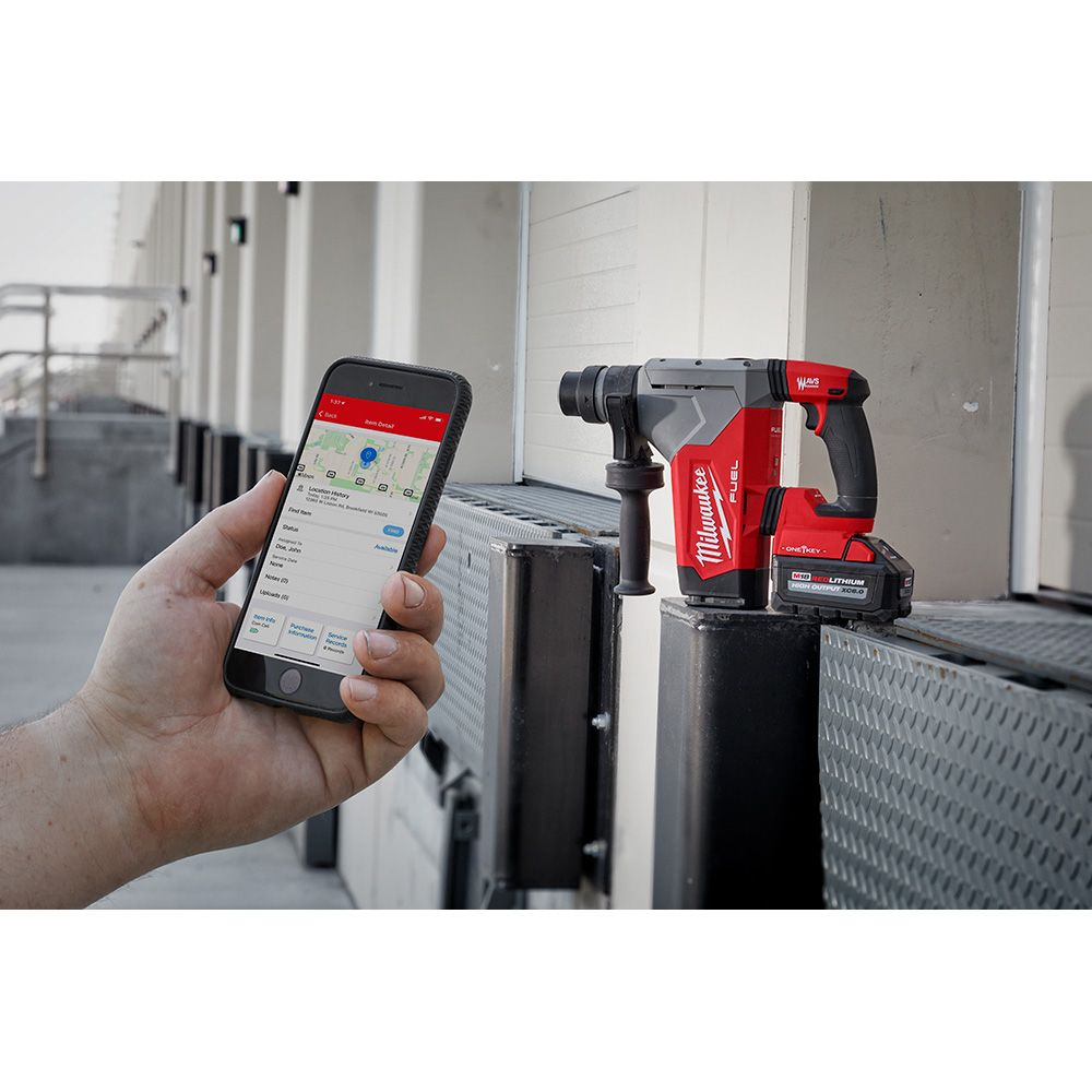 Milwaukee 2915-22DE M18 FUEL 18V Cordless 1-1/8" SDS-Plus Rotary Hammer/Dust Extractor Kit, (2) 6.0Ah Batteries