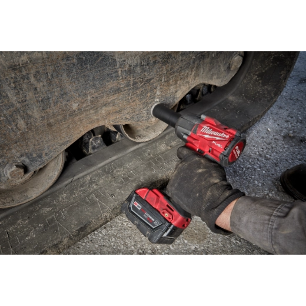 Milwaukee 2962-22R M18 FUEL 18-Volt Li-Ion 1/2 inch Mid-Torque Impact Wrench with Friction Ring Kit with Resistant Batteries