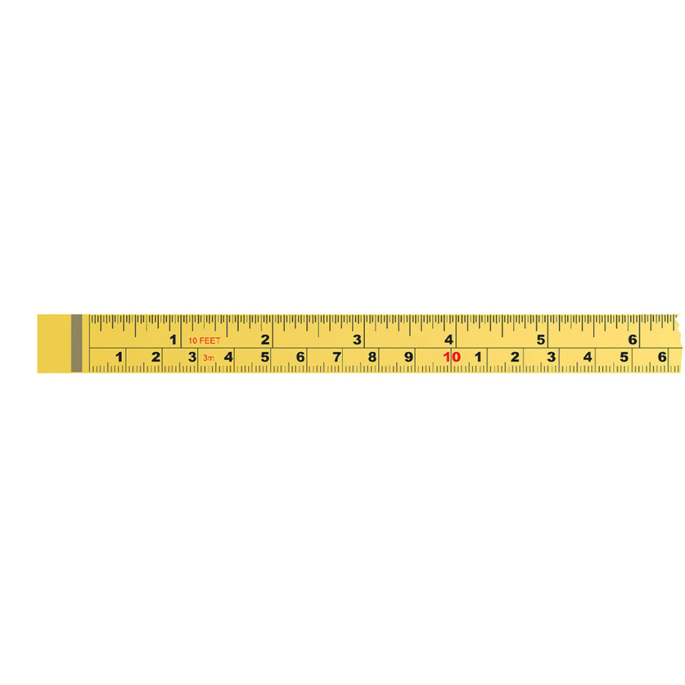 ROK 28394 3/4in x 3m / 10' Left to Right SAE/Metric Self-Adhesive Tape Measure