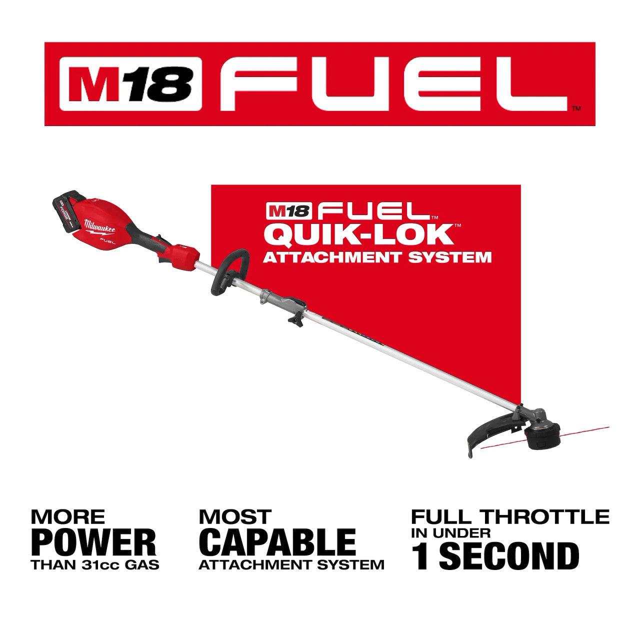 Milwaukee 3016-21ST GEN2 M18 FUEL String Trimmer with QUIK-LOK 8.0Ah Kit