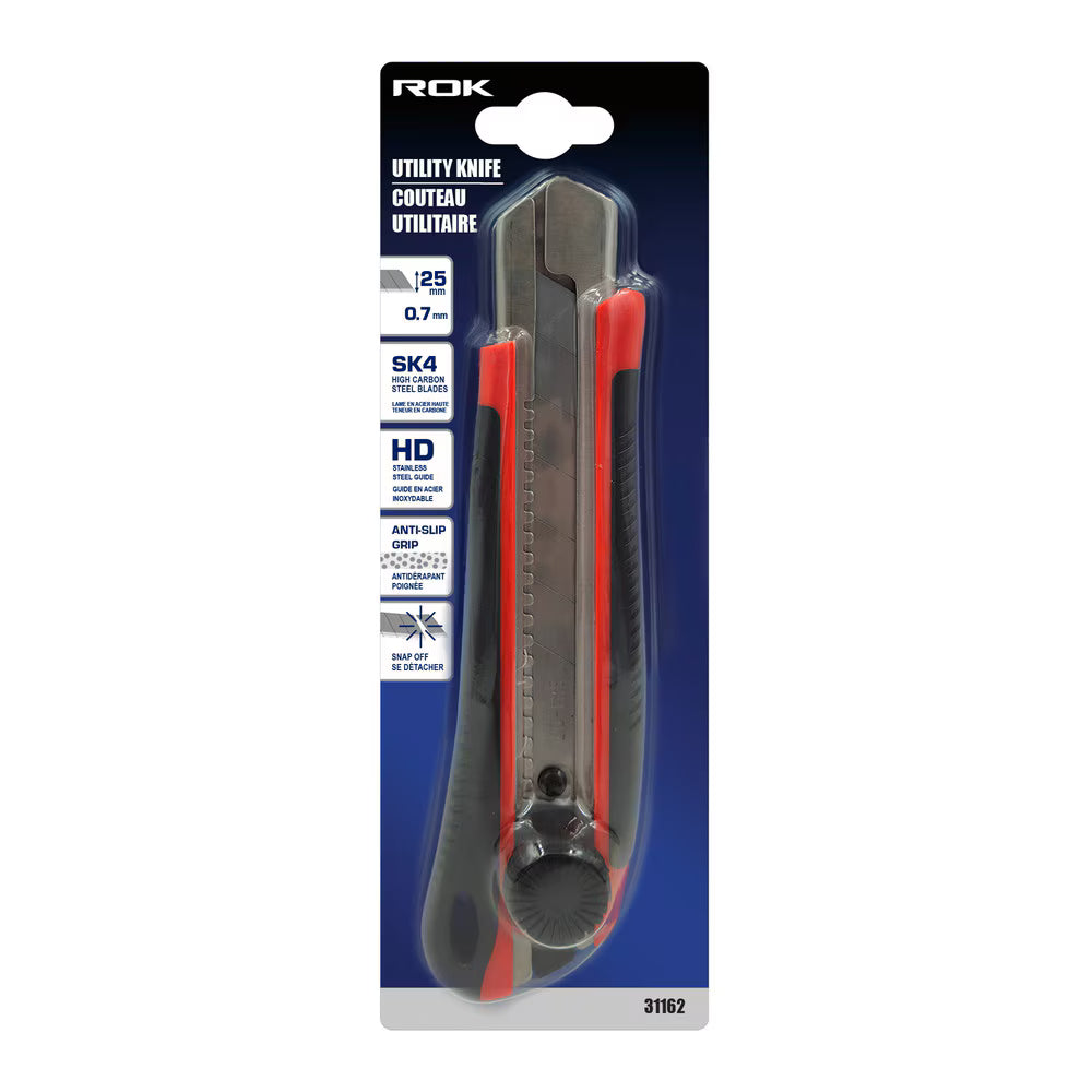 25mm Snap-Off Utility Knife | Heavy Duty Box Cutter