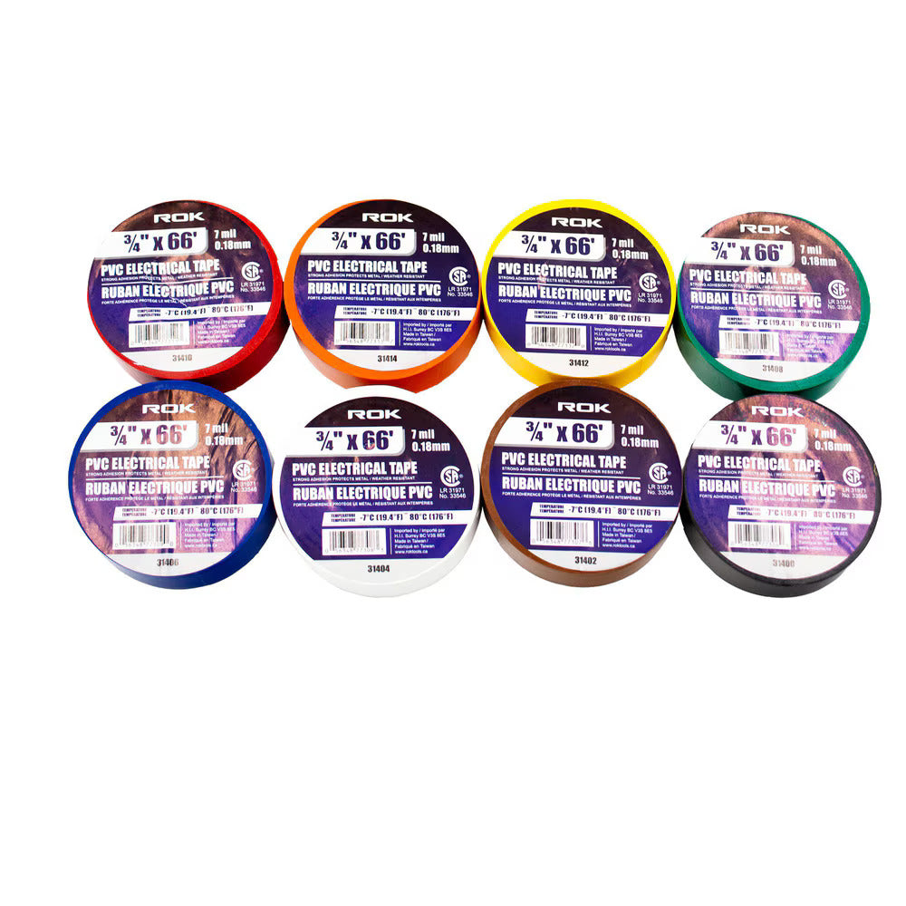 3/4-Inch x 66 ft Red PVC Electrical Tape | 7 Mil Insulating Tape for Wire & Cable