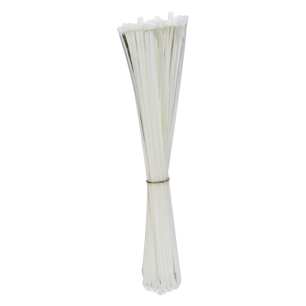 100 Pcs 4-Inch Clear Nylon Cable Ties | Self-Locking Zip Ties for Wire & Cable Management