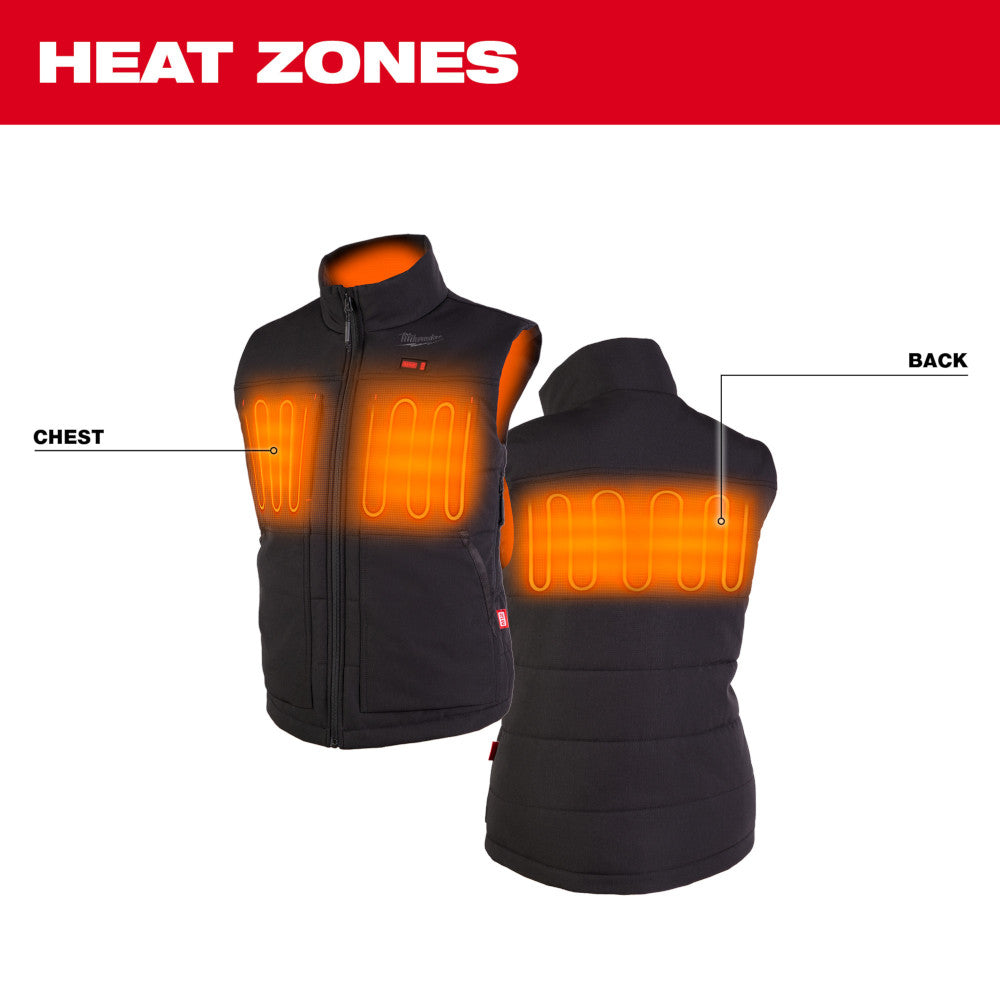 Milwaukee 334B-21M M12 Women's Heated AXIS Black Vest Kit - Medium