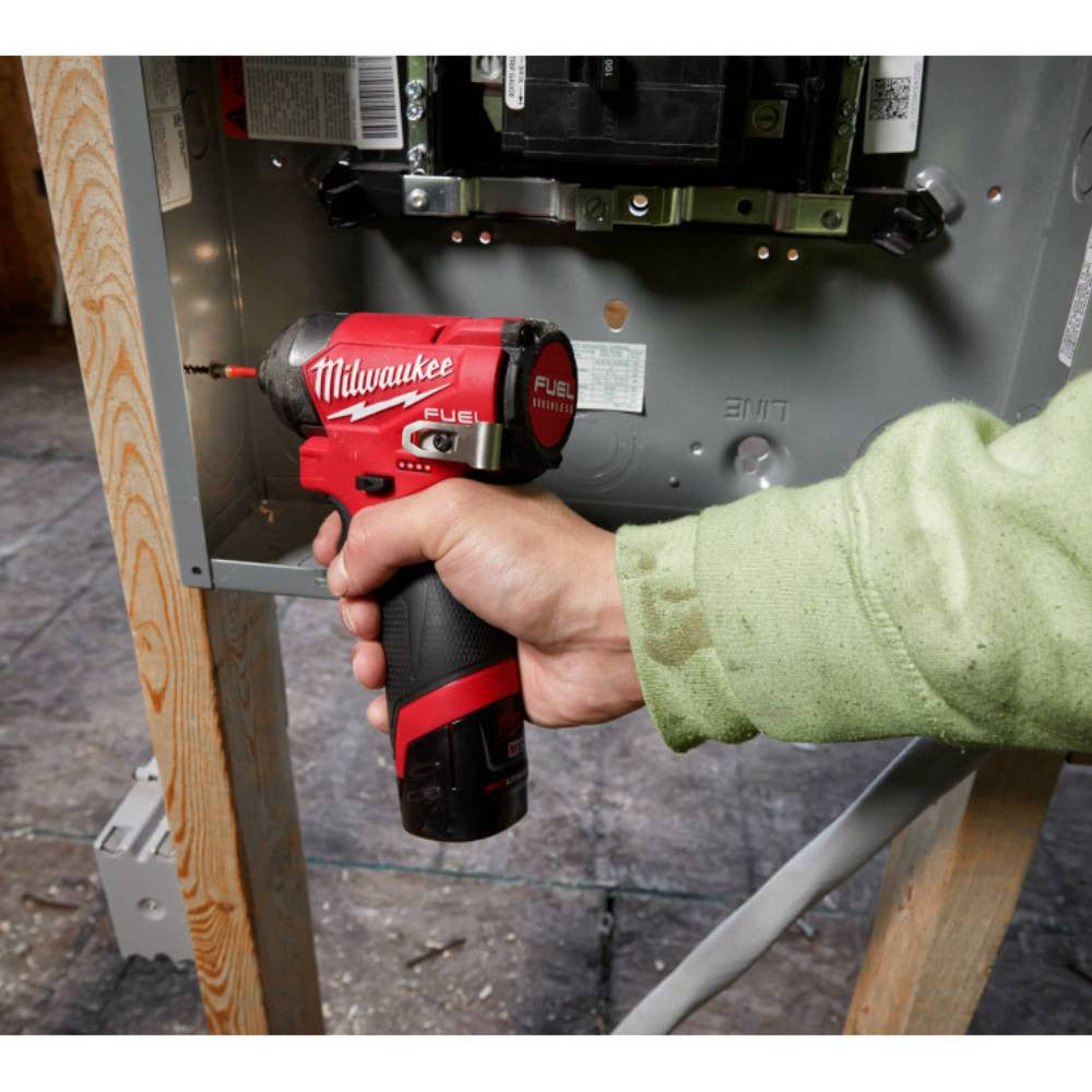 Milwaukee 3453-22 M12 FUEL Cordless Brushless 1/4in Hex Impact Driver Kit