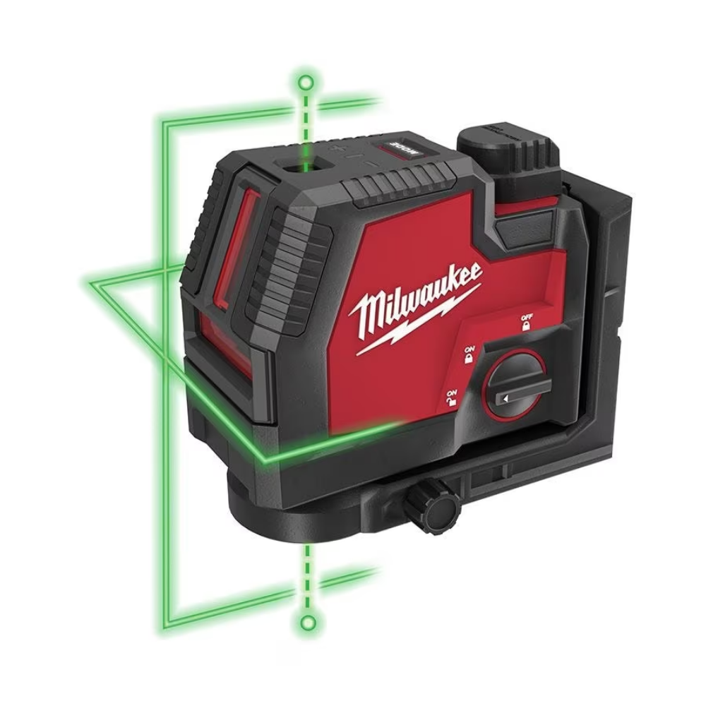 Milwaukee 3522-21 Green 100 ft. Cross Line and Plumb Points Rechargeable Laser Level with Lithium-Ion Battery