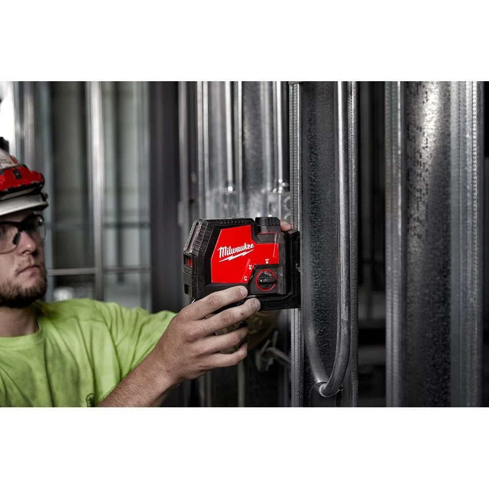 Milwaukee 3522-21 Green 100 ft. Cross Line and Plumb Points Rechargeable Laser Level with Lithium-Ion Battery