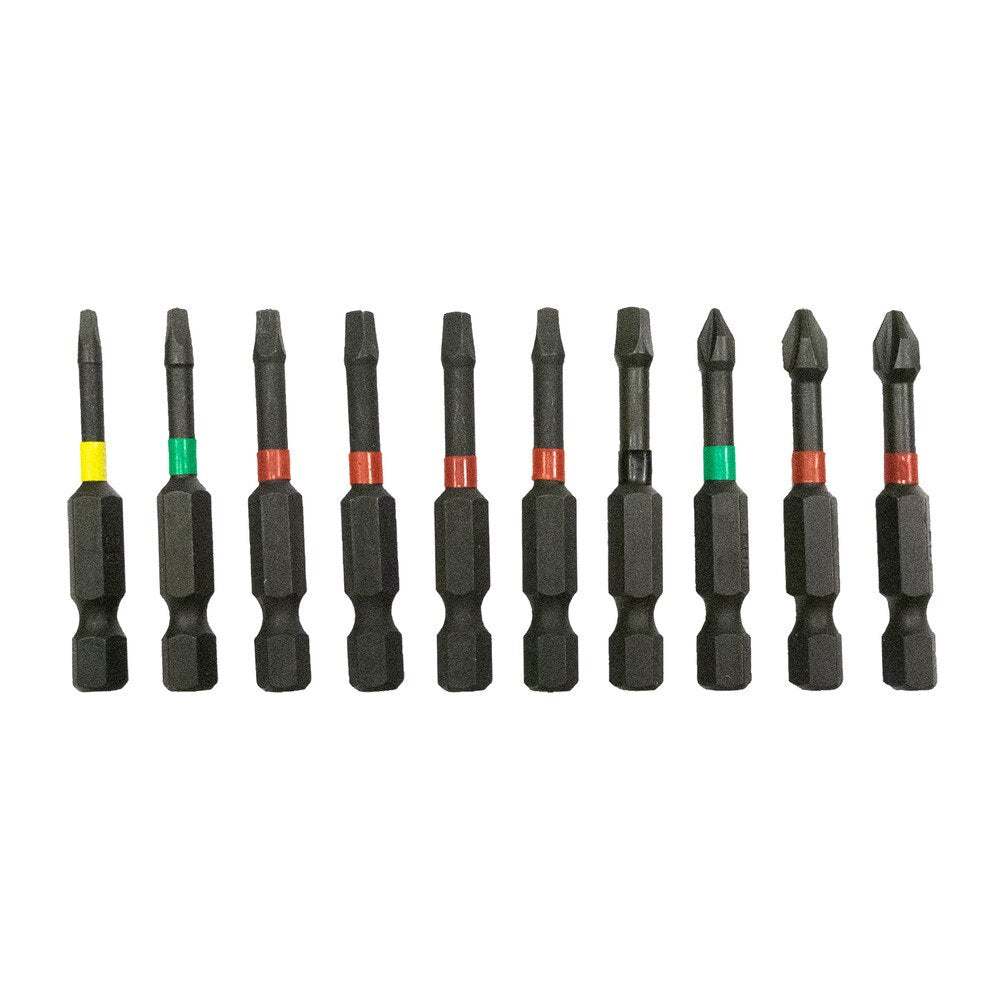 10 Pcs 2" Impact Driver Bit Set | Impact Rated Bits