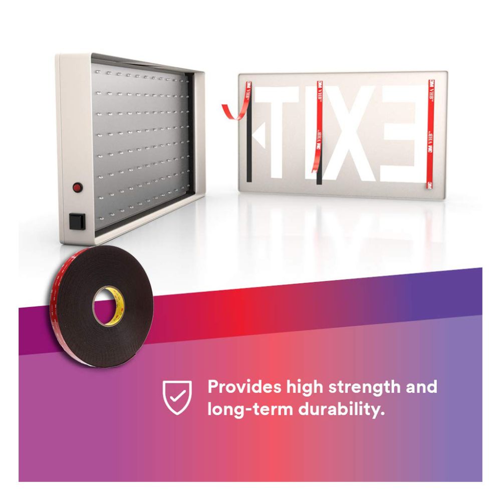 3M VHB Black Tape Bonding Exit Sign – High Strength & Durability