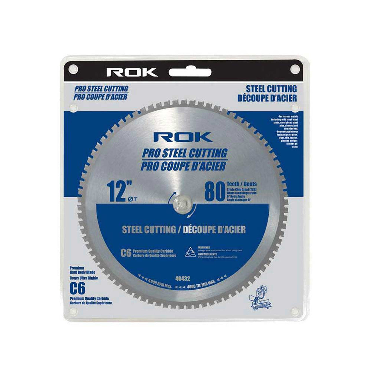 ROK 40432 12in 80T Pro Steel Cutting Saw Blade