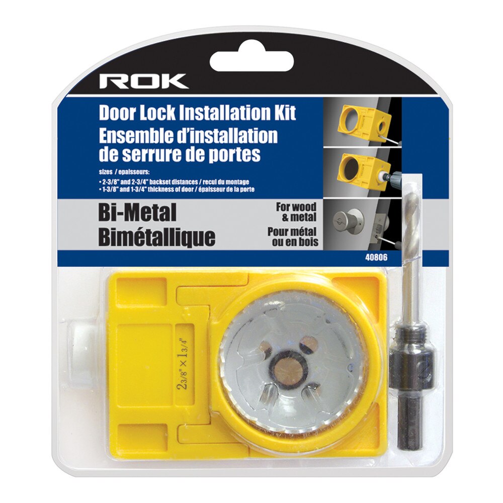 Bi-Metal Door Lock Installation Kit for Wood Doors