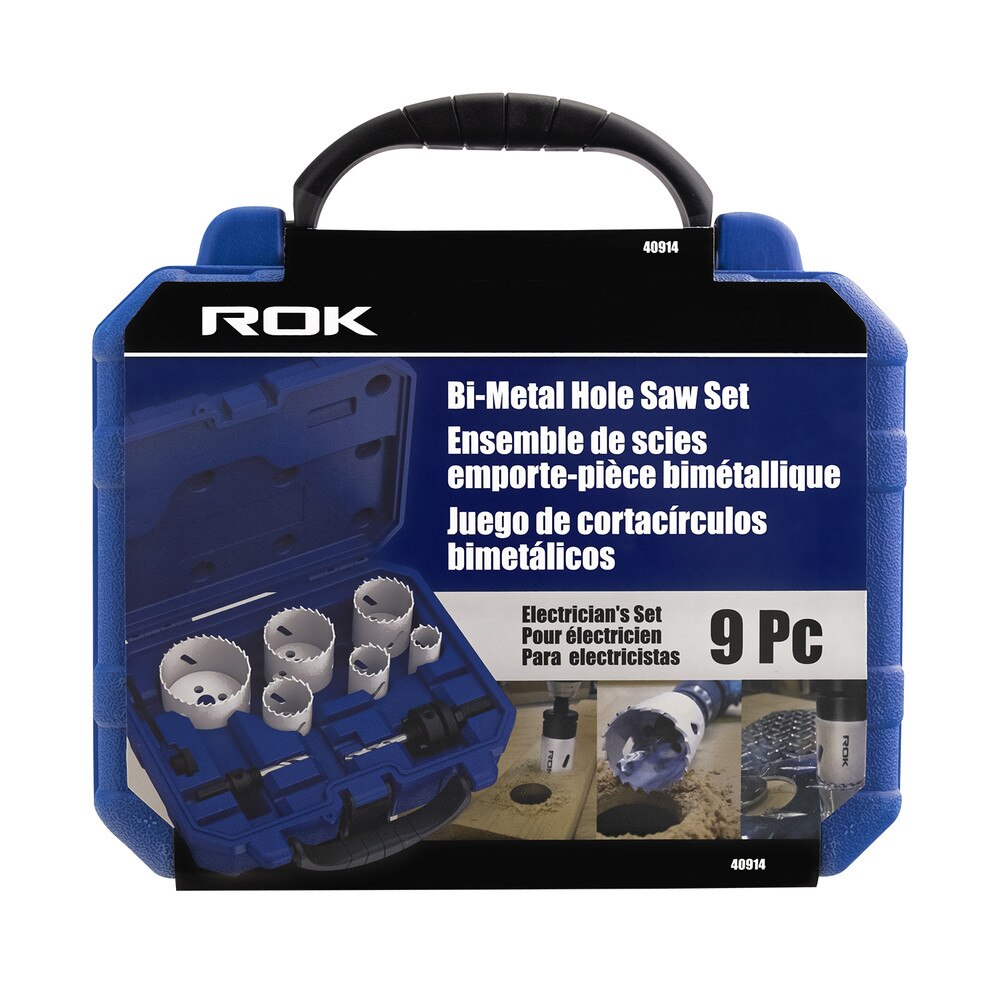 9 Pcs Bi-Metal Hole Saw Set | Hole Cutters with Arbor