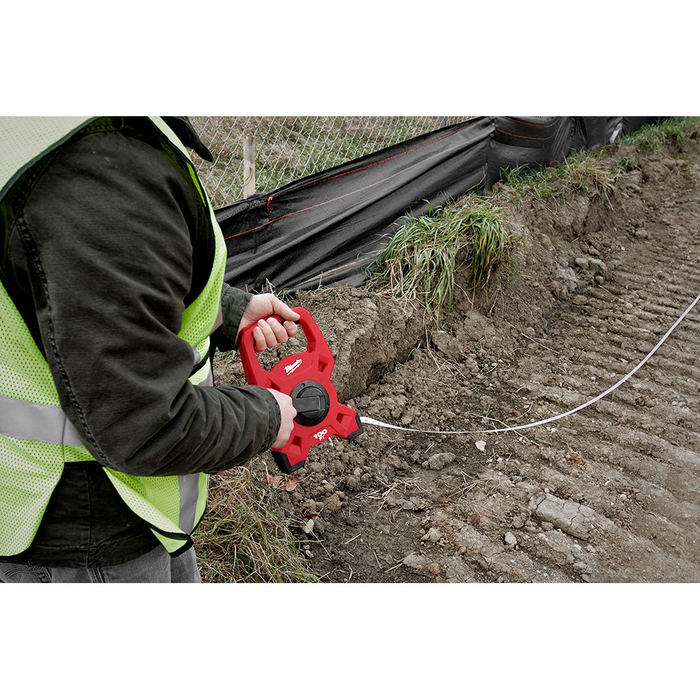 Milwaukee 48-22-5201 100' Steel Open Reel Long Tape Measure