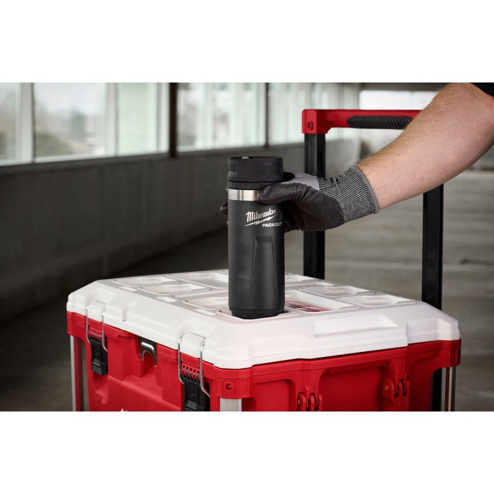 Milwaukee 48-22-8395B PACKOUT 18oz Insulated Bottle with Sip Lid - Black