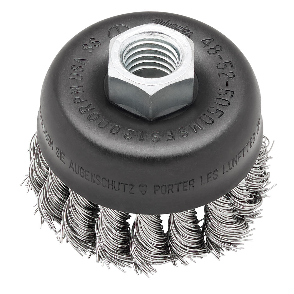Milwaukee 48-52-5050 3in Stainless Steel Knot Wire Cup Brush