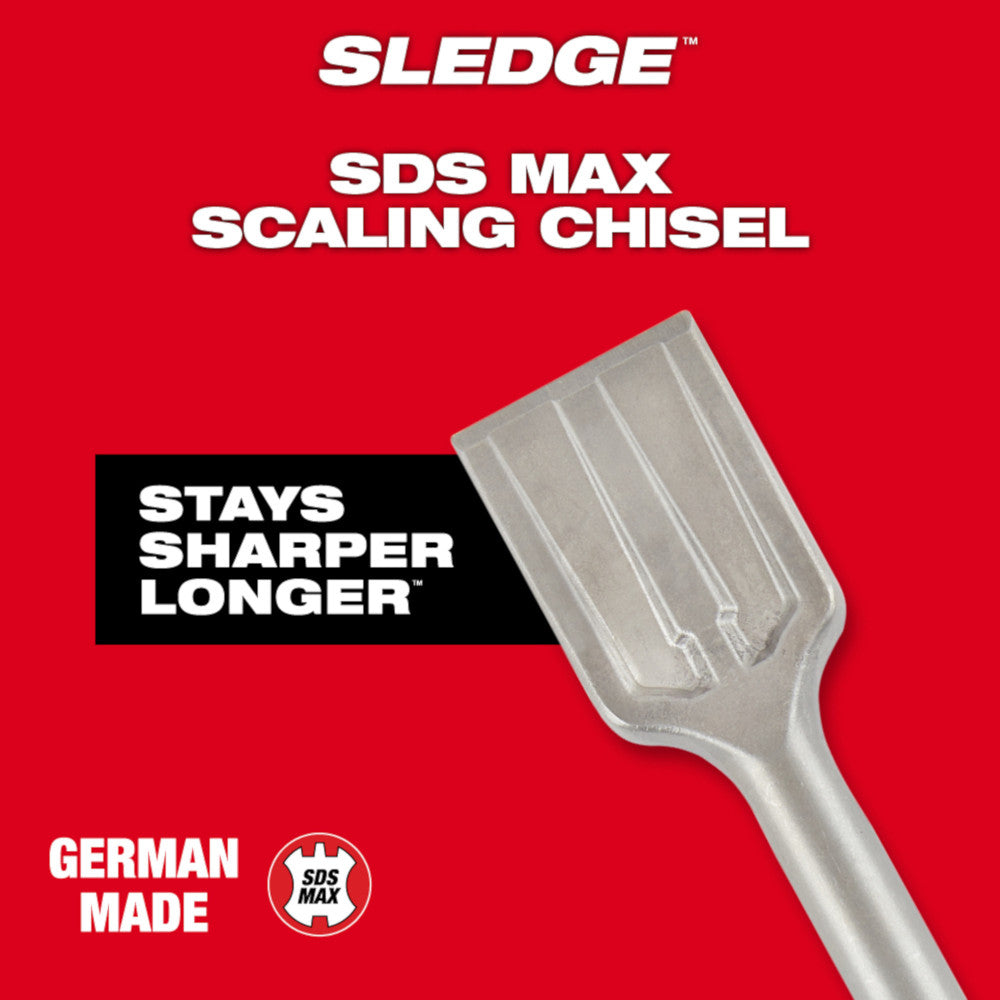 Milwaukee 48-62-4087 3in x 12in SDS MAX SLEDGE Scaling Chisel