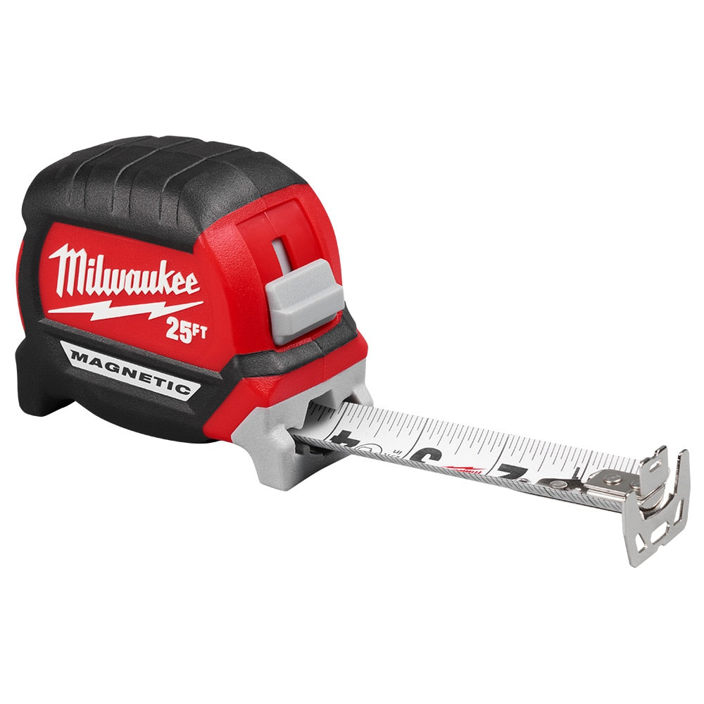 Milwaukee 48-22-0327 25ft Electrician's Compact Wide Blade Magnetic Tape Measure