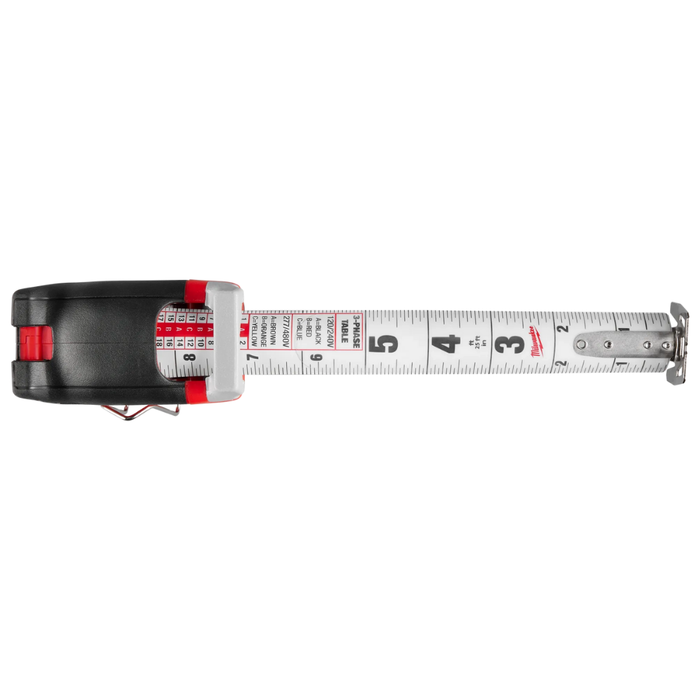 Milwaukee 48-22-0327 25ft Electrician's Compact Wide Blade Magnetic Tape Measure