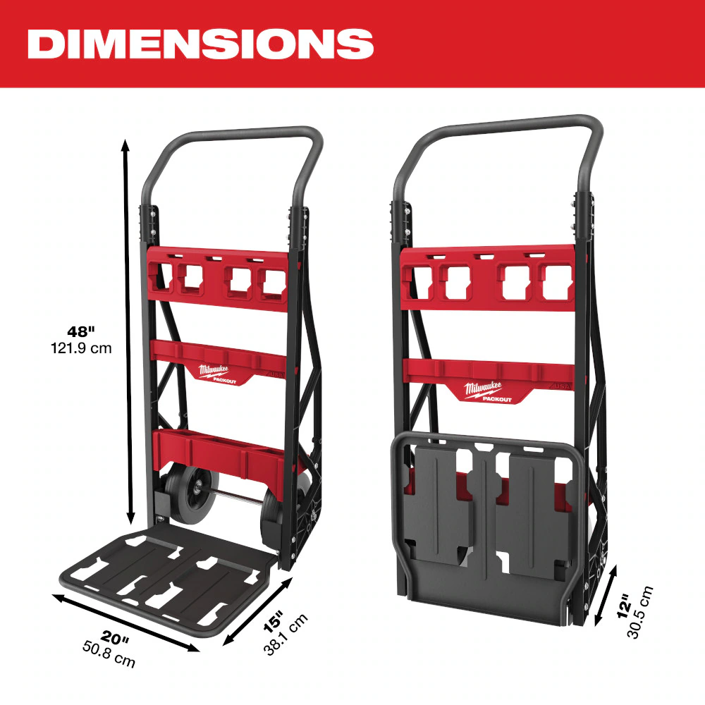 Milwaukee 48-22-8415 PACKOUT 20-inch 2-Wheel Utility Cart
