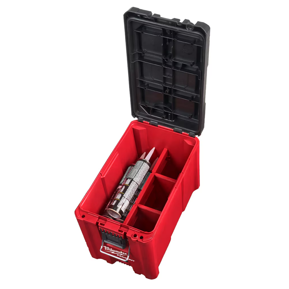 Milwaukee 48-22-8422 PACKOUT 10-inch Compact Portable Tool Box with Adjustable Dividers and Interior Storage Tray