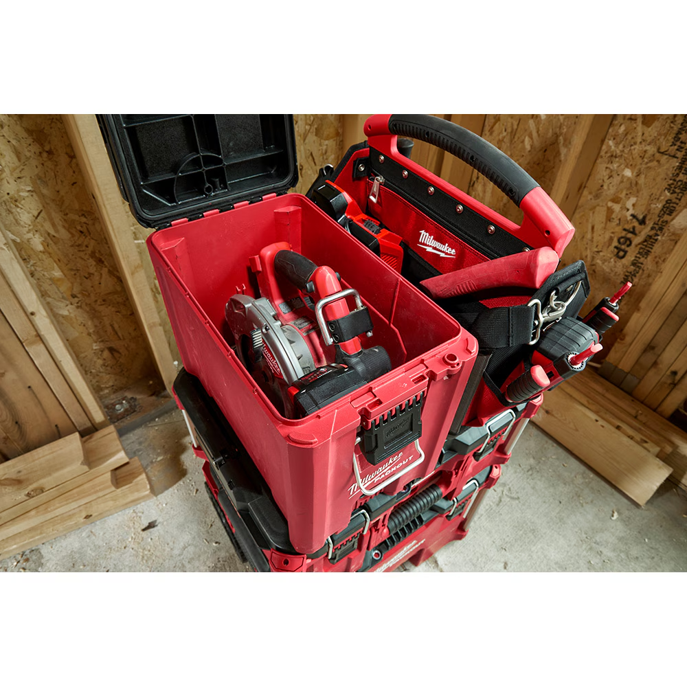Milwaukee 48-22-8422 PACKOUT 10-inch Compact Portable Tool Box with Adjustable Dividers and Interior Storage Tray