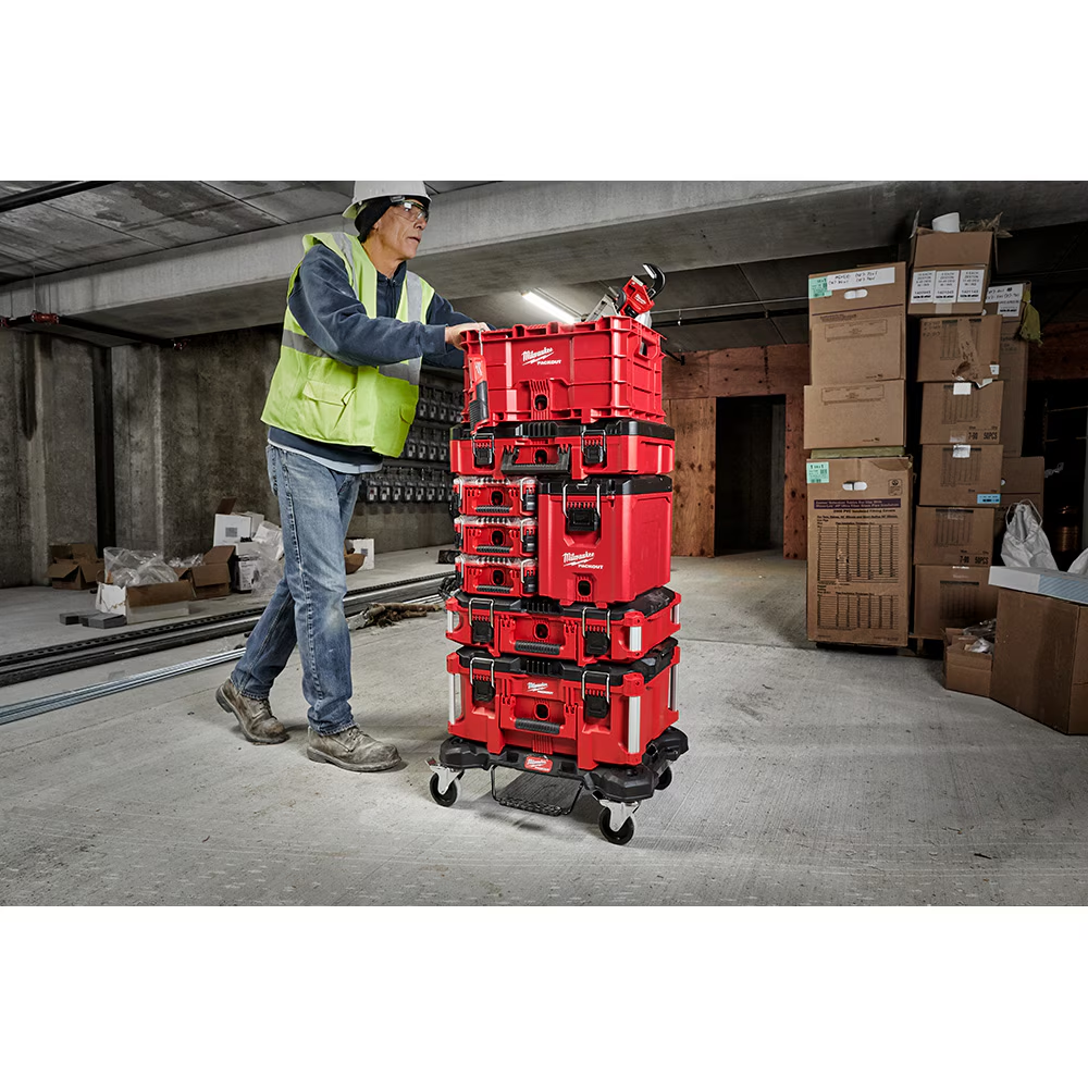 Milwaukee 48-22-8422 PACKOUT 10-inch Compact Portable Tool Box with Adjustable Dividers and Interior Storage Tray