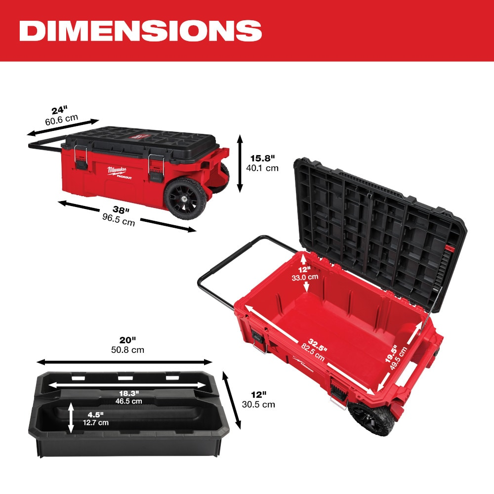 Milwaukee 48-22-8428 PACKOUT 38-inch Rolling Modular Tool Chest