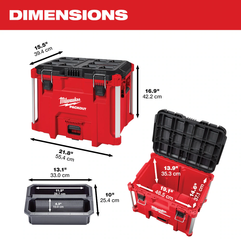 Milwaukee 48-22-8429 Packout 22-inch XL Tool Box