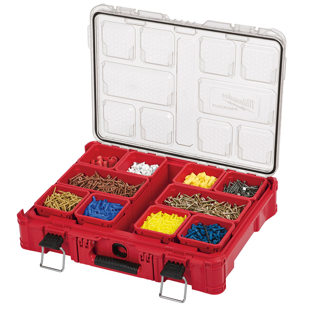 Milwaukee 48-22-8430 PACKOUT 11-Compartment Impact Resistant Portable Small Parts Organizer Fits Modular Storage System