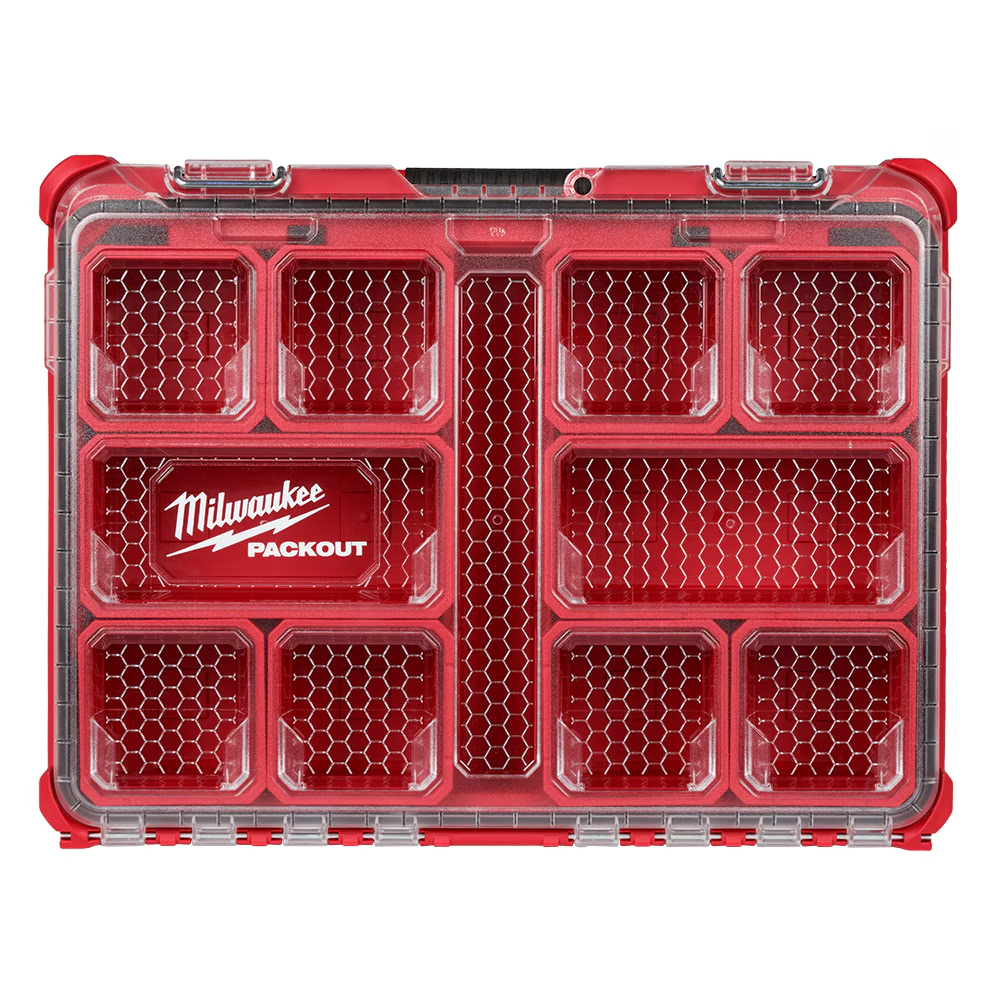 Milwaukee 48-22-8430 PACKOUT 11-Compartment Impact Resistant Portable Small Parts Organizer Fits Modular Storage System