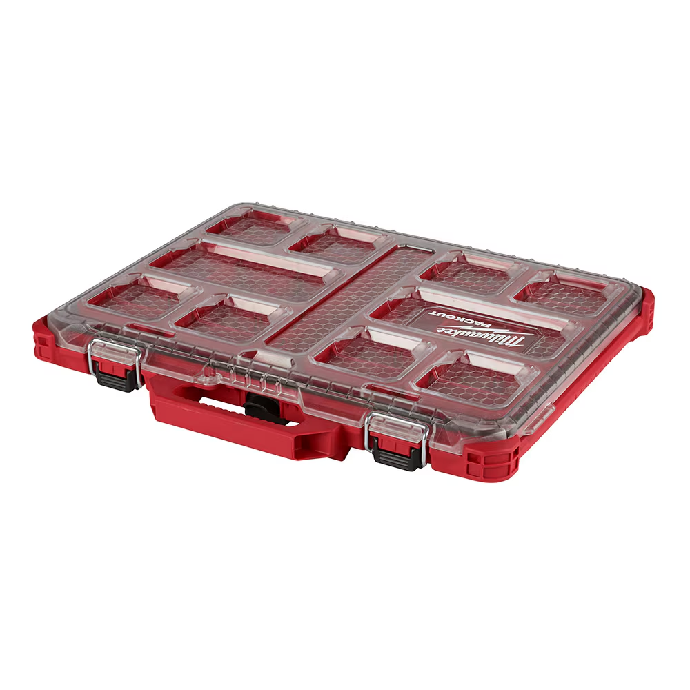 Milwaukee 48-22-8431 PACKOUT 11-Compartment Low-Profile Impact Resistant Portable Small Parts Organizer