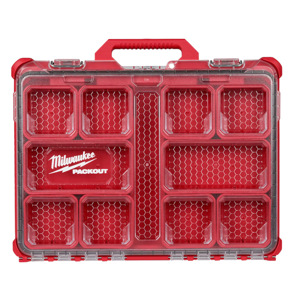 Milwaukee 48-22-8431 PACKOUT 11-Compartment Low-Profile Impact Resistant Portable Small Parts Organizer